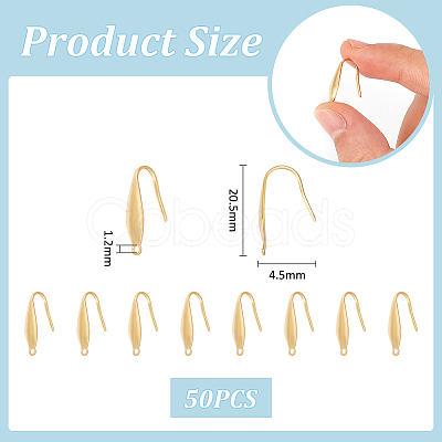 50Pcs 316 Stainless Steel Earring Hooks STAS-UN0058-85-1