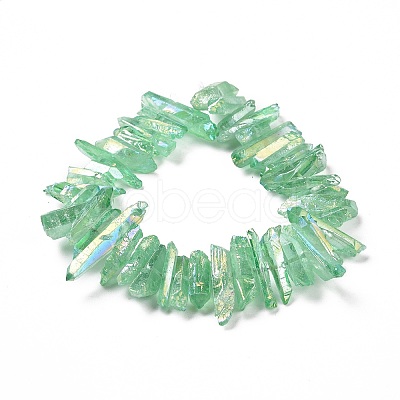 Natural Quartz Crystal Points Beads Strands G-K181-B32-1