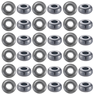 40Pcs Synthetic Non-magnetic Hematite European Beads G-BBC0001-53-1