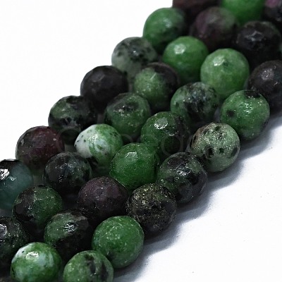 Natural Ruby in Zoisite Beads Strands G-G927-48-1