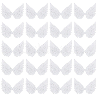 20Pcs Cloth & Glitter Powder Iron on Sew on Patches DIY-GF0014-66-1