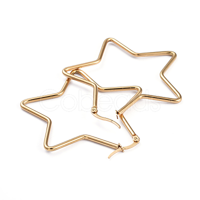 201 Stainless Steel Hoop Earrings EJEW-I245-31B-1