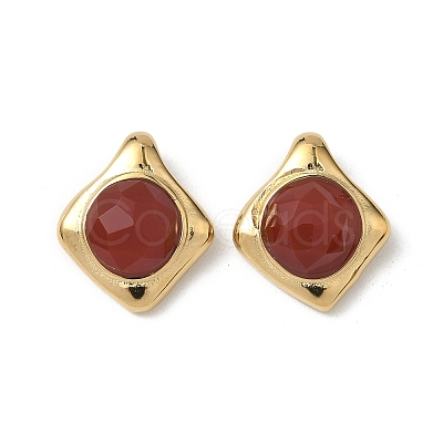 Faceted Natural Carnelian(Dyed & Heated) Pendants STAS-V015-09G-1