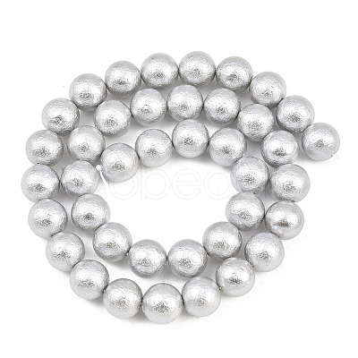 Wrinkle Textured Shell Pearl Beads Strands BSHE-E016-10mm-08-1