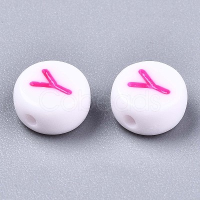 Opaque White Acrylic Beads MACR-N012-01Y-1