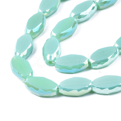 Electroplate Glass Beads Strands EGLA-Q125-009D-1