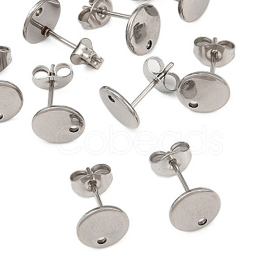 Non-Tarnish 304 Stainless Steel Stud Earring Findings X-STAS-R063-35-1