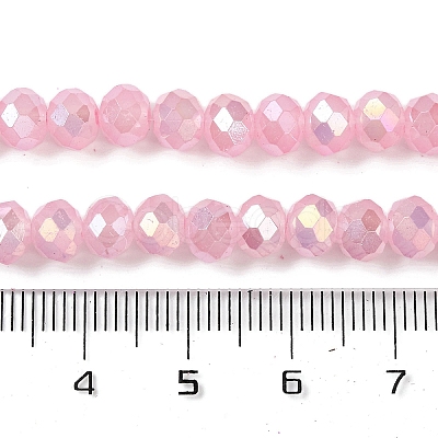 Baking Electroplate Glass Beads Strands DGLA-A039-J6MM-B15-1