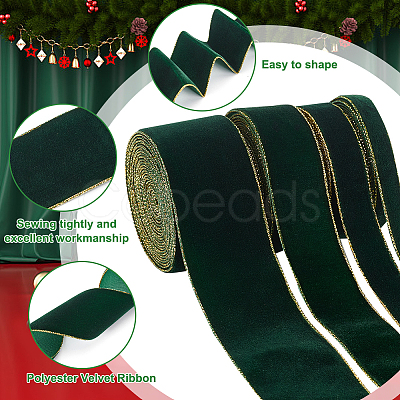 12M 4 Styles Polyester Single Face Velvet Ribbon OCOR-BC0005-56A-1