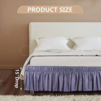 Adjustable Polyester Wrap Around Bed Skirts AJEW-WH20022-10D-02-1