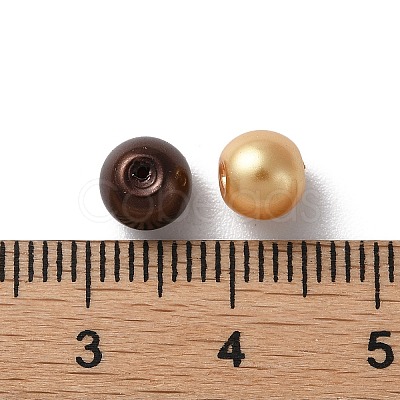 Baking Paint Pearlized Glass Pearl Round Bead Strands HY-Q004-6mm-M-1