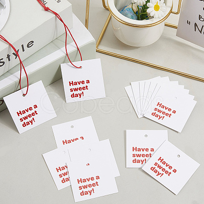 200Pcs Paper Thanks Greeting Cards DIY-SP0004-35-1