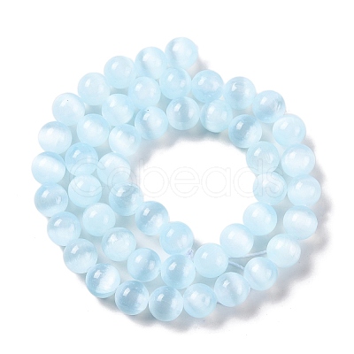 Natural Selenite Beads Strands G-C142-01C-04-1