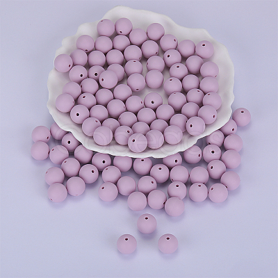 Round Silicone Focal Beads SI-JX0046A-136-1