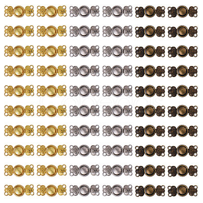 60Pcs 3 Colors Alloy Snap Lock Clasps FIND-GL0002-01-1