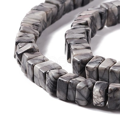 Natural Black Netstone Beads Strands G-K326-05A-1