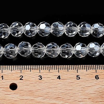 Electroplate Transparent Glass Beads Strands EGLA-A035-T8mm-A19-1