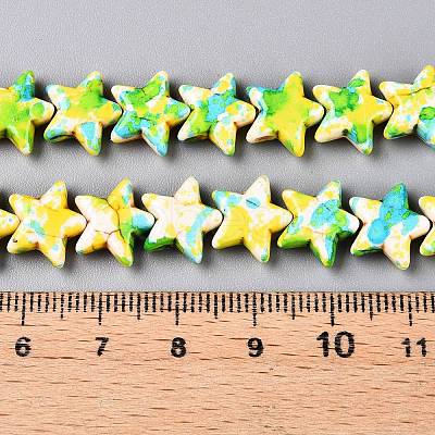 Spray Painted Synthetic Turquoise Beads Strands LS-UNKW-T001-11C-1