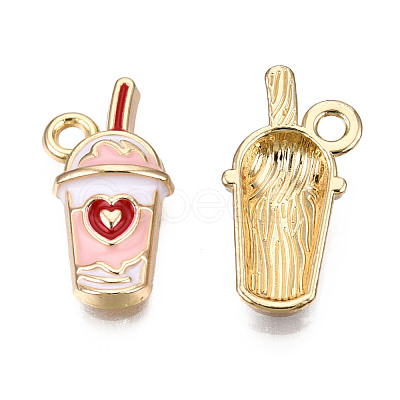 Eco-Friendly Zinc Alloy Milkshake Pendants ENAM-R051-16-03G-NR-1