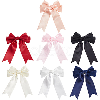 14Pcs 7 Colors Polyester Bowknot Ornament Accessories DIY-SP0004-82-1