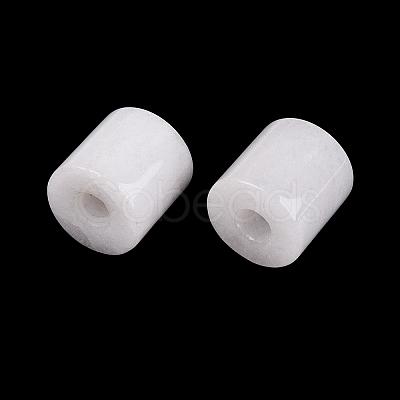 Natural White Jade European Beads G-P520-05W-1
