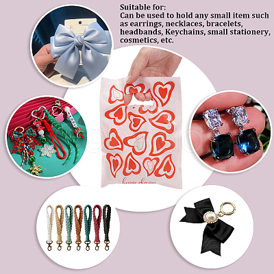 100Pcs Heart Printed Eco-Friendly Reusable Bags ABAG-SP0001-61A-B-1