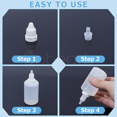 10Pcs 2 Styles PE Plastic Refillable Bottles AJEW-GF0013-39A-1