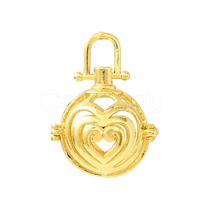 Brass Cage Pendants KK-CBA8ACD-01G-C-1