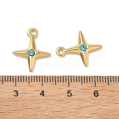 304 Stainless Steel Rhinestone Pendants X-STAS-L308-04A-G-1