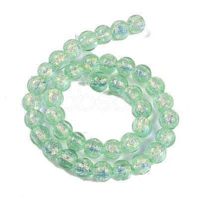 Handmade Foil Lampwork Beads Strands FOIL-K003-06B-06-1