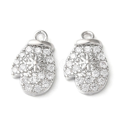 Brass Micro Pave Cubic Zirconia Charms KK-F862-06P-1