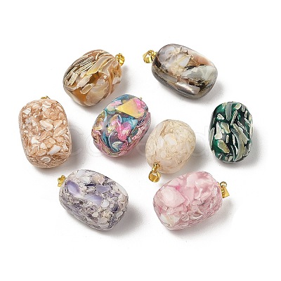 Transparent Epoxy Resin Pendants BSHE-R100-01A-1