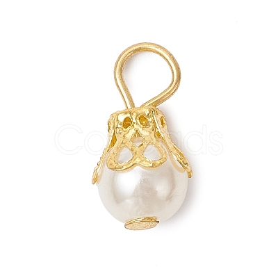 Round Imitation Pearl Acrylic  Pendants PALLOY-JF04002-01-1