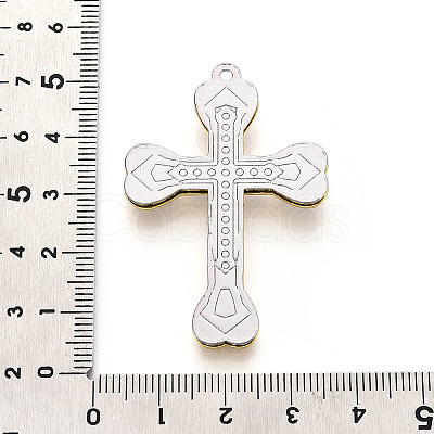 Alloy Rhinestone Pendants PALLOY-N182-10GP-1