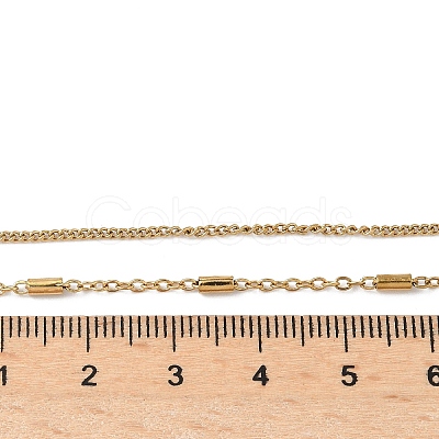 304 Stainless Steel Cable Chain Double Layered Necklaces for Women NJEW-U050-02E-G-1