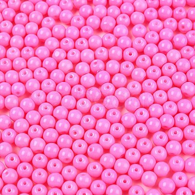 Opaque Baking Paint Glass Beads DGLA-T004-02J-1