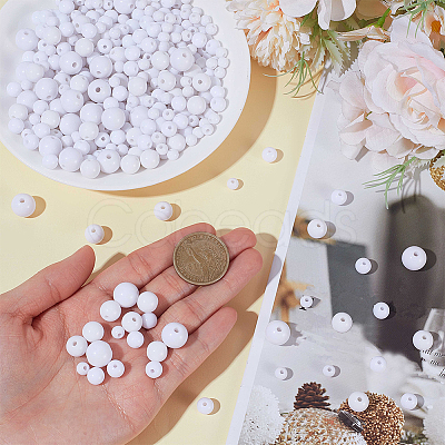 900Pcs Opaque Acrylic Beads MACR-SP0002-35A-1
