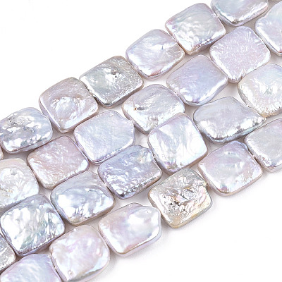 Baroque Natural Nucleated Pearl Keshi Pearl Beads Strands PEAR-S020-K09-2-1