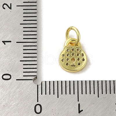 Brass Micro Pave Cubic Zirconia Charms KK-M283-28B-01-1