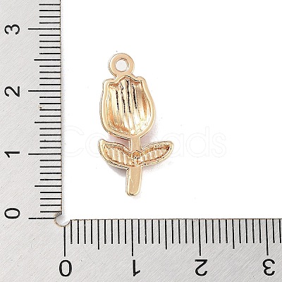 Golden Plated Alloy Enamel Pendants ENAM-L047-01G-01-1
