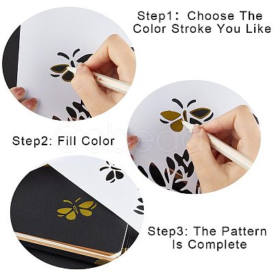 10Pcs 10 Styles PP Plastic Hollow Out Drawing Painting Stencils Templates DIY-GF0007-35-1