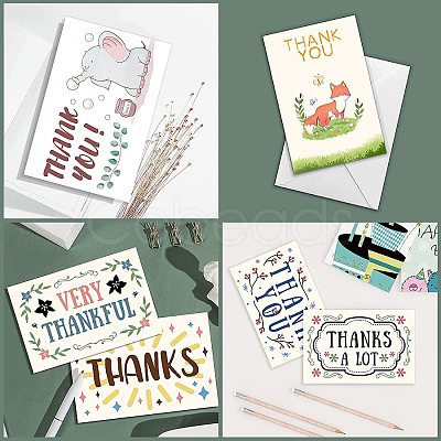 SUPERDANT Rectangle with Marine Life Pattern Thank You Theme Cards DIY-SD0001-06-1