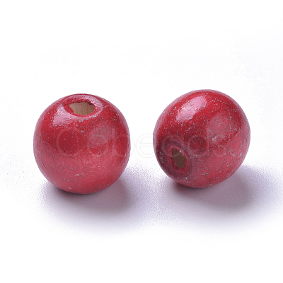 Dyed Natural Wood Beads X-WOOD-Q006-16mm-01-LF-1