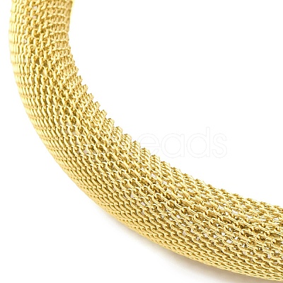 304 Stainless Steel Mesh Chain Choker Necklaces for Women NJEW-U012-03G-01-1