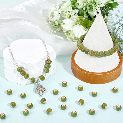 120Pcs Handmade Porcelain Beads PORC-PA0001-29B-1