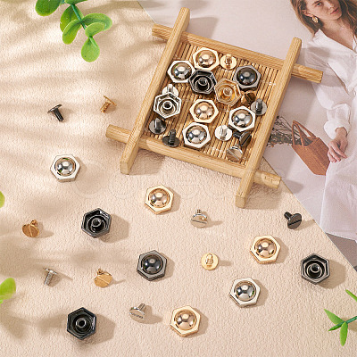 18 Sets 3 Colors Iron Screws FIND-TA0006-28C-1