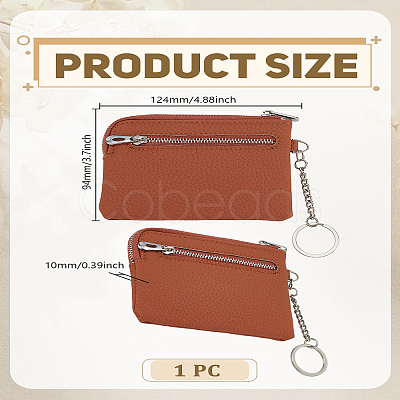 PU Leather Zipper Wallets ABAG-WH0048-34C-1