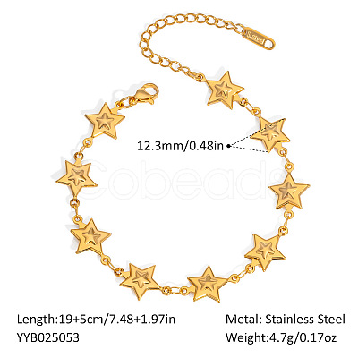 Stainless Steel Link Bracelets for Women RL7382-5-1