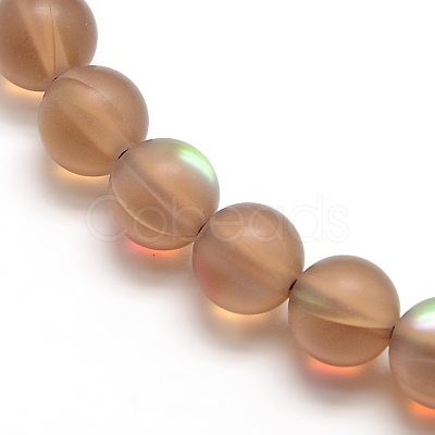 Synthetic Moonstone Beads Strands G-F142-6mm-04-1