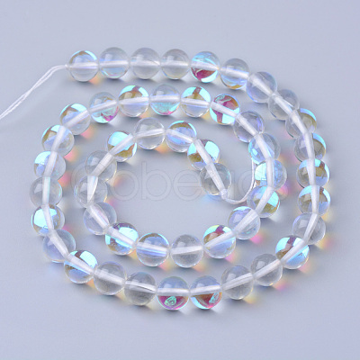 Synthetic Moonstone Beads Strands X-G-R375-6mm-B13-1
